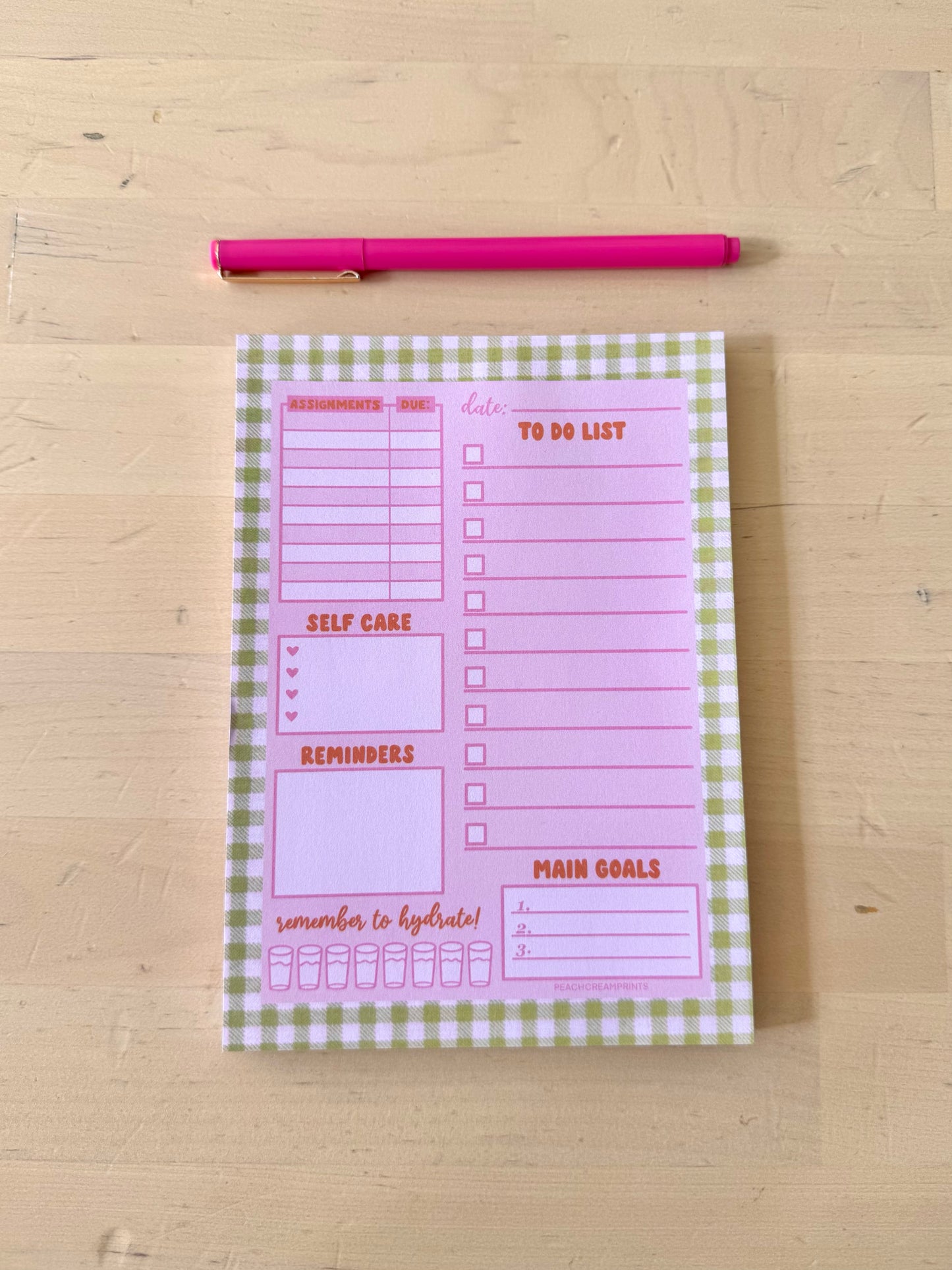 MINI STUDENT DAILY PLANNER NOTEPAD