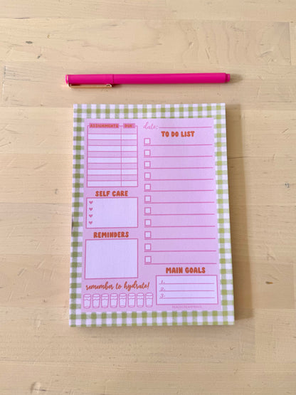 MINI STUDENT DAILY PLANNER NOTEPAD