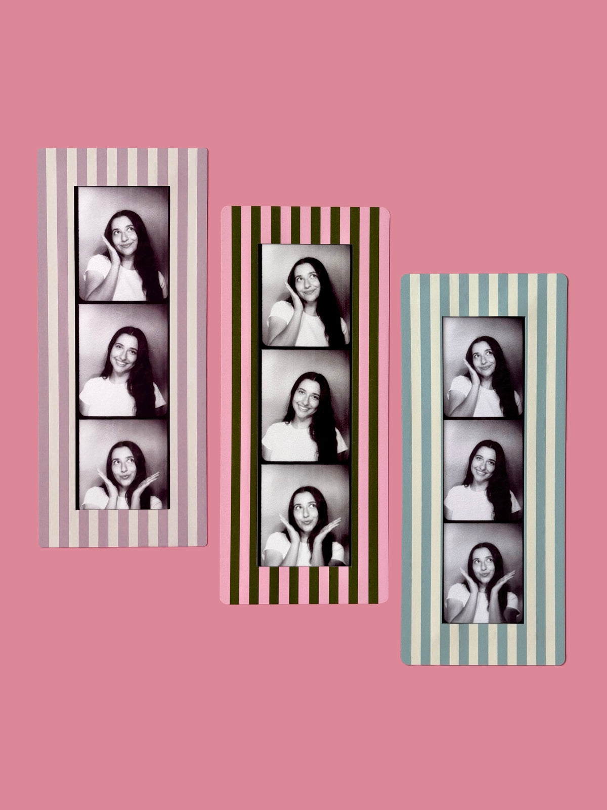 SWEET STRIPES - DIGITAL PHOTOBOOTH FRAME MAGNETS - SET OF 3