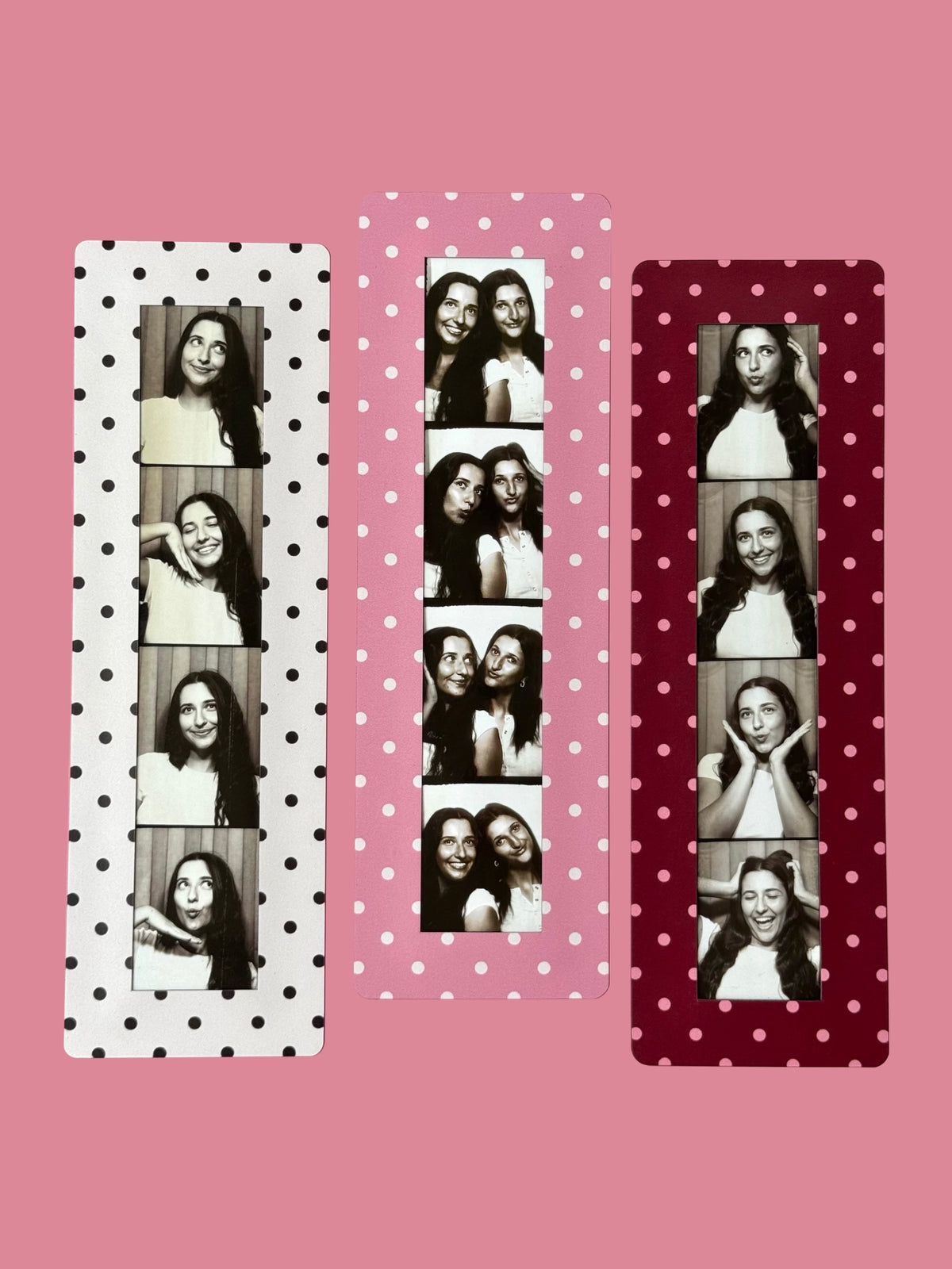 POLKA DOTS - VINTAGE PHOTOBOOTH FRAME MAGNETS - SET OF 3