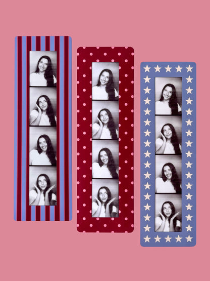 RUBY BLUE - VINTAGE PHOTOBOOTH FRAME MAGNETS - SET OF 3