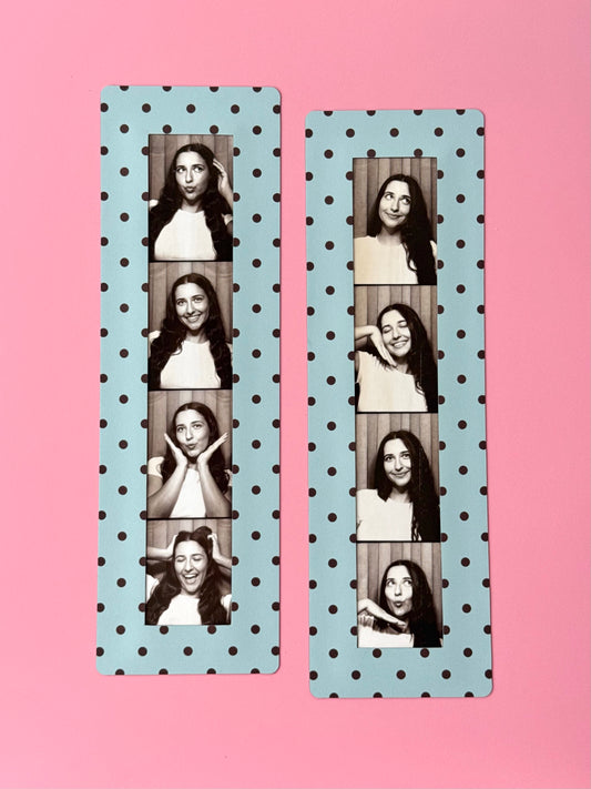 "MINT CHIP POLKA DOT" VINTAGE PHOTOBOOTH FRAME MAGNET