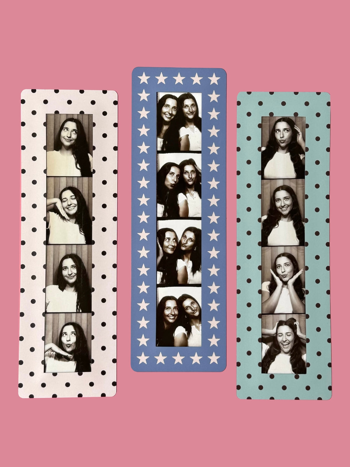 CLASSIC BLUES - VINTAGE PHOTOBOOTH FRAME MAGNETS - SET OF 3