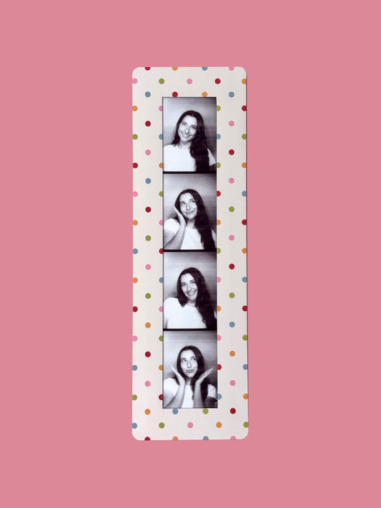 "CONFETTI POLKA DOT" VINTAGE PHOTOBOOTH FRAME MAGNET