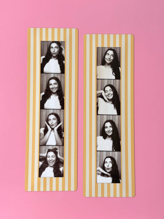 "LEMON STRIPES" VINTAGE PHOTOBOOTH FRAME MAGNET