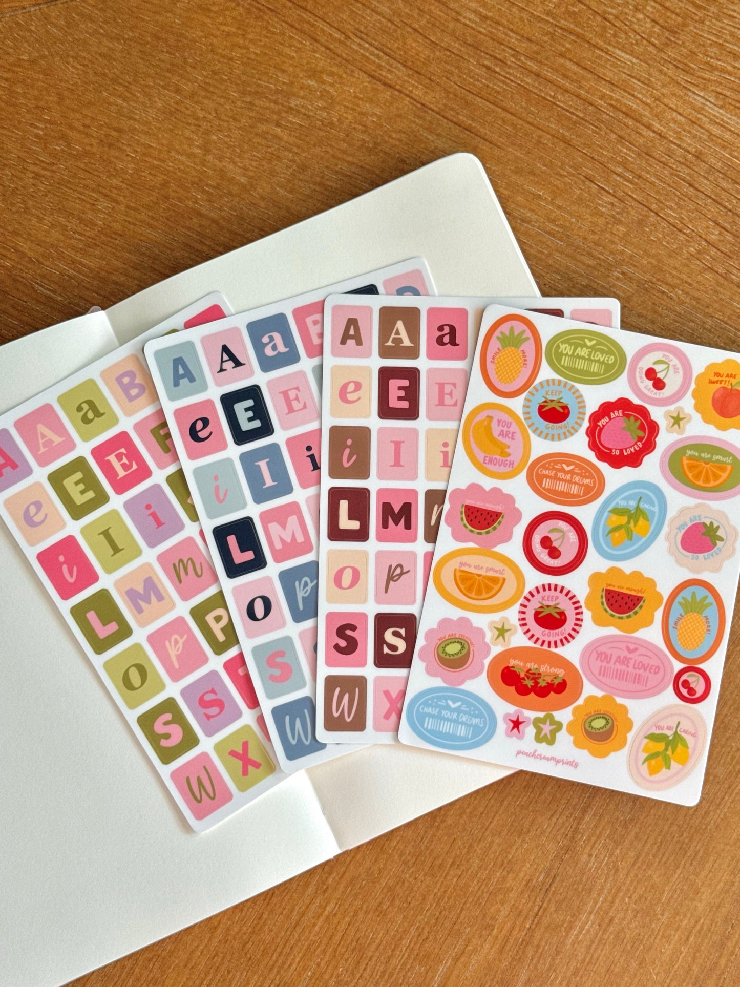 "FRUIT AFFIRMATIONS" STICKER SHEET