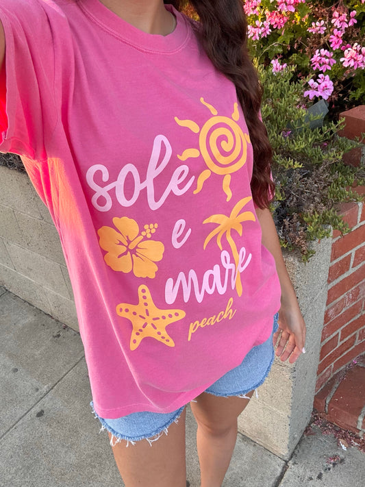 "SOLE E MARE" SUNSET PINK TEE