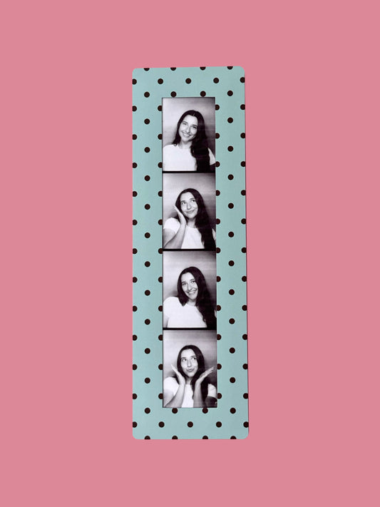 "MINT CHIP POLKA DOT" VINTAGE PHOTOBOOTH FRAME MAGNET