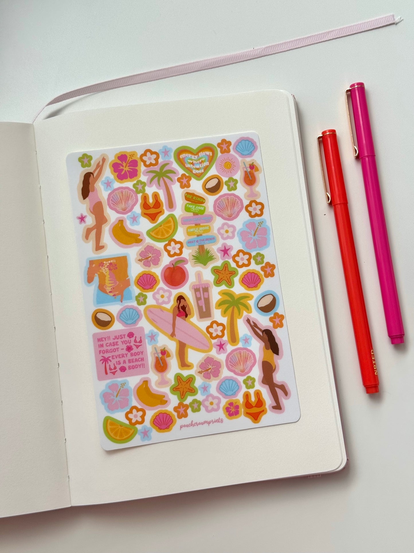 "COCONUT GIRL" STICKER SHEET