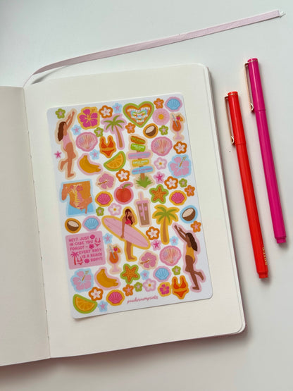 "COCONUT GIRL" STICKER SHEET