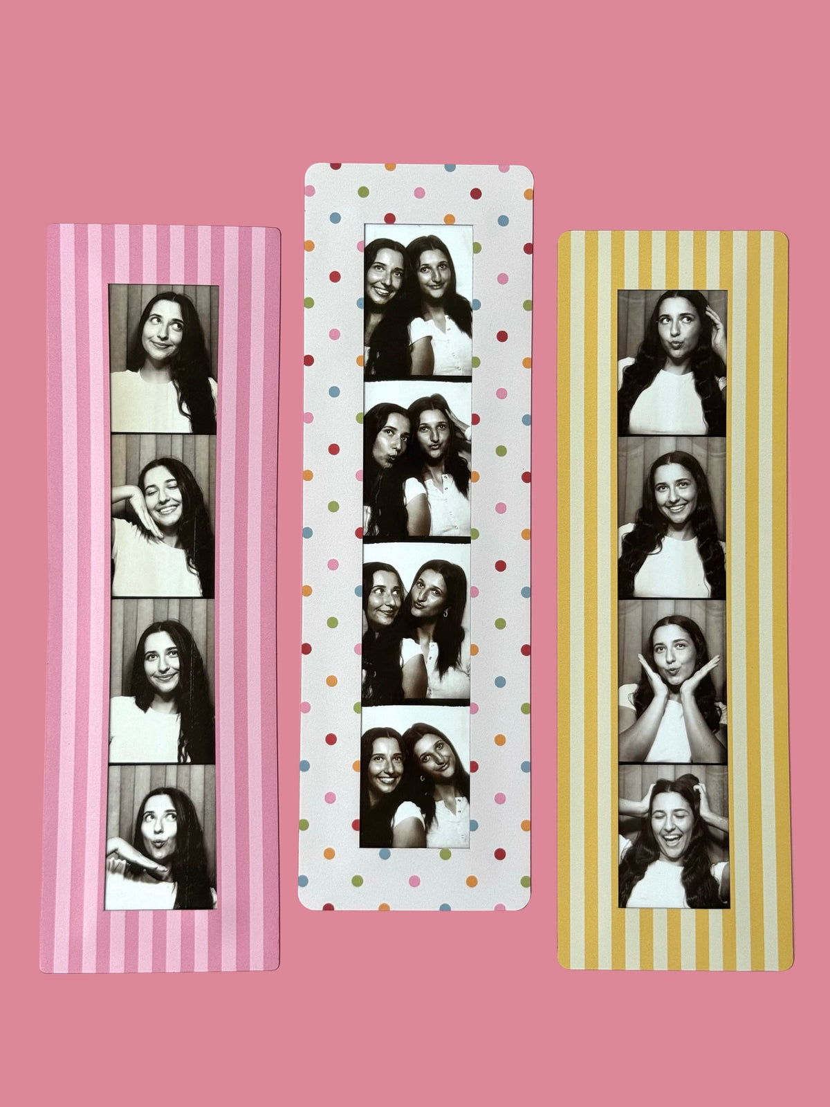 BIRTHDAY CAKE - VINTAGE PHOTOBOOTH FRAME MAGNETS - SET OF 3