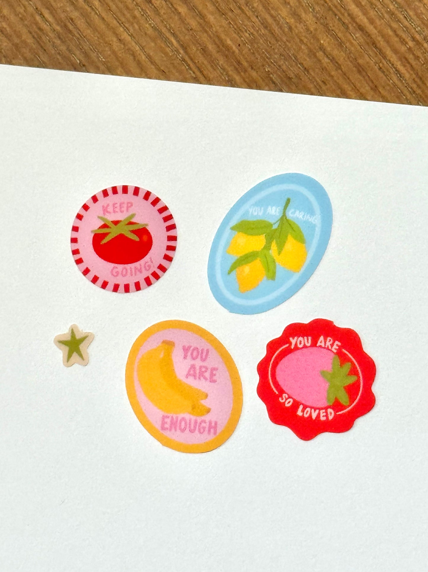 "FRUIT AFFIRMATIONS" STICKER SHEET