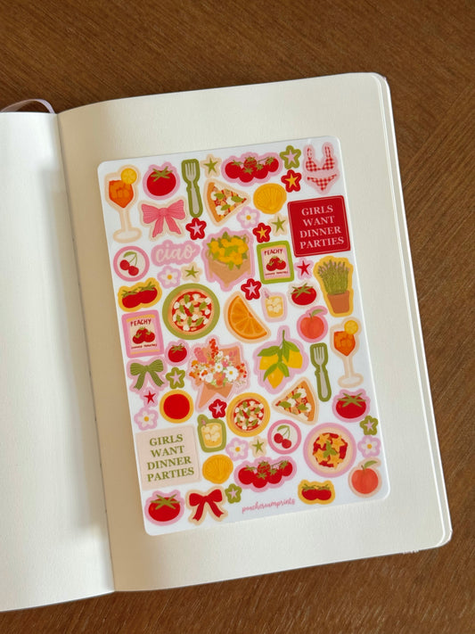 "TOMATO GIRL" STICKER SHEET