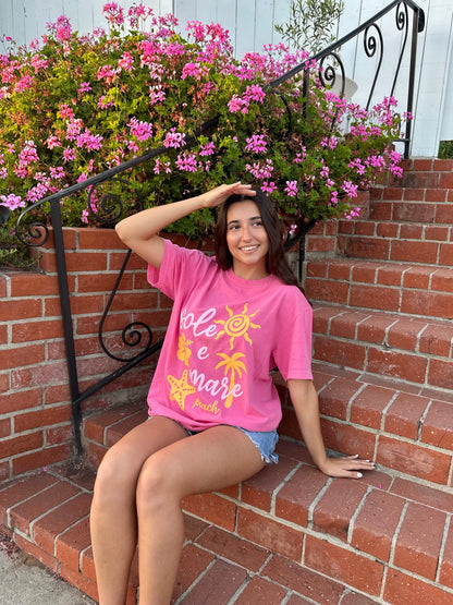 "SOLE E MARE" SUNSET PINK TEE
