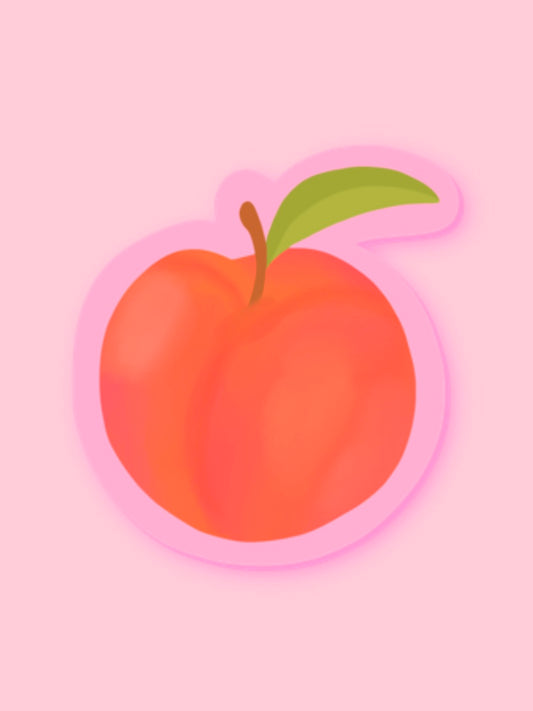 PEACH VINYL STICKER