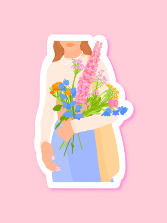 FLOWER GIRL VINYL STICKER