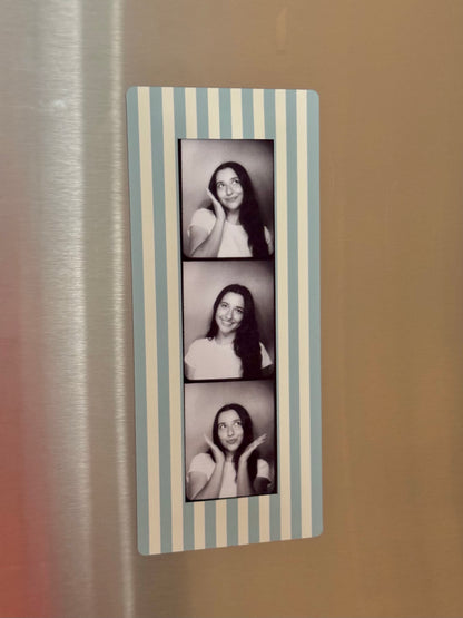 "SEASIDE STRIPES" DIGITAL PHOTOBOOTH FRAME MAGNET