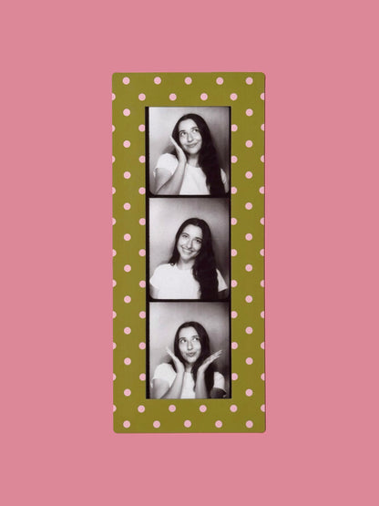 "OLIVE POLKA DOT" DIGITAL PHOTOBOOTH FRAME MAGNET