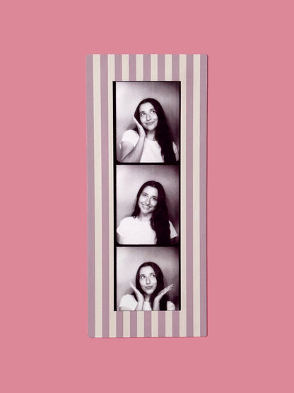 "LAVENDER STRIPES" DIGITAL PHOTOBOOTH FRAME MAGNET
