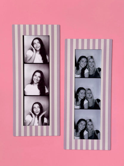 "LAVENDER STRIPES" DIGITAL PHOTOBOOTH FRAME MAGNET