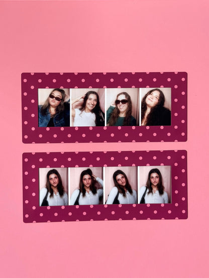"PLUM POLKA DOT" DIGITAL PHOTOBOOTH FRAME MAGNET