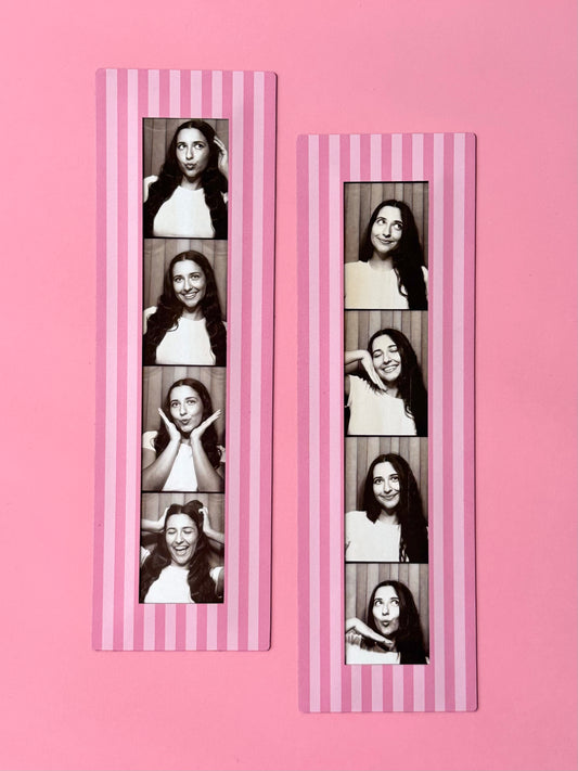 "STRAWBERRY STRIPES" VINTAGE PHOTOBOOTH FRAME MAGNET