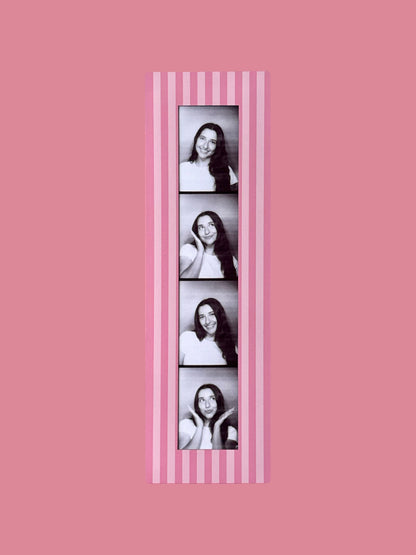 "STRAWBERRY STRIPES" VINTAGE PHOTOBOOTH FRAME MAGNET