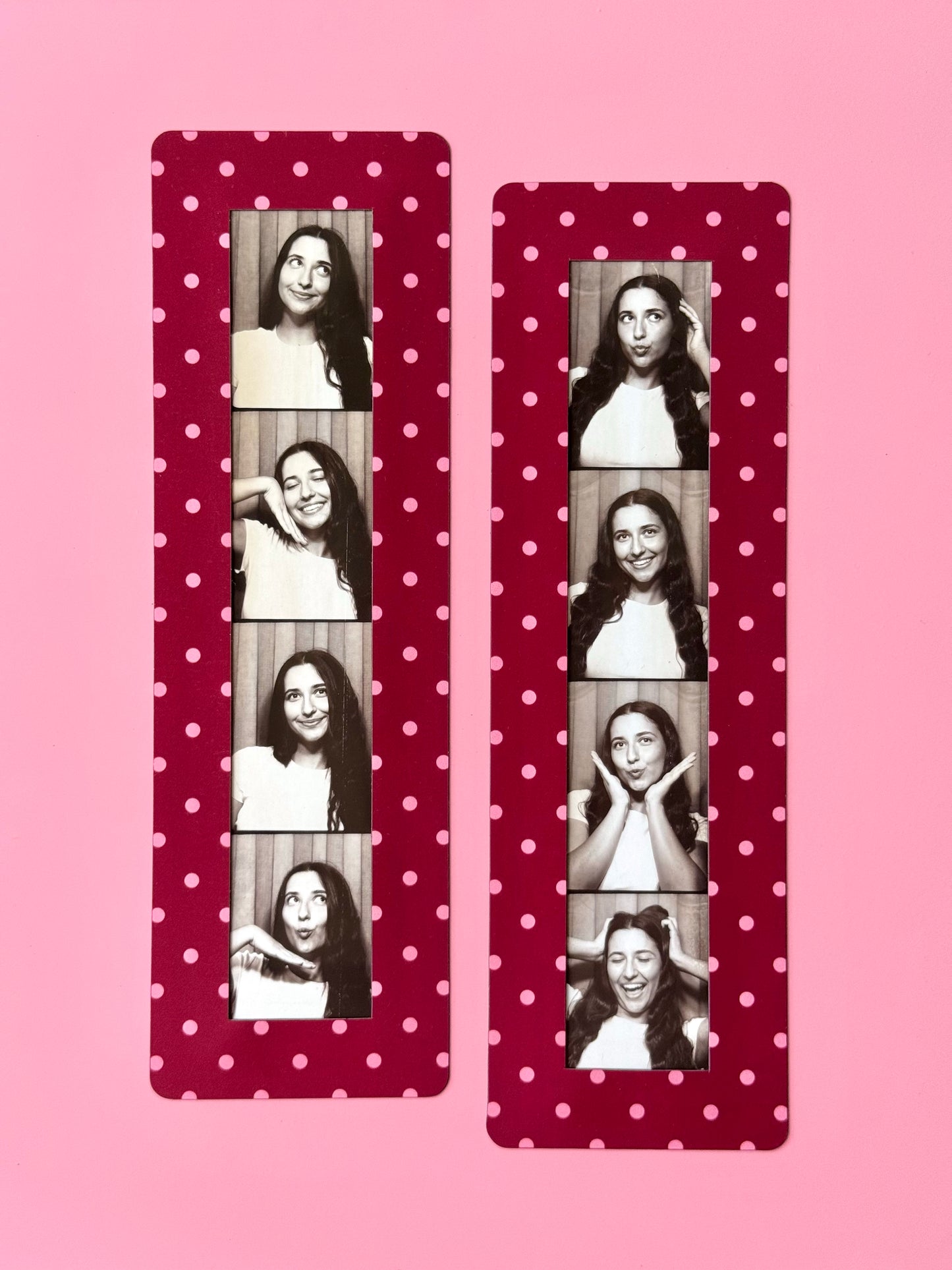 "CHERRY POLKA DOT" VINTAGE PHOTOBOOTH FRAME MAGNET