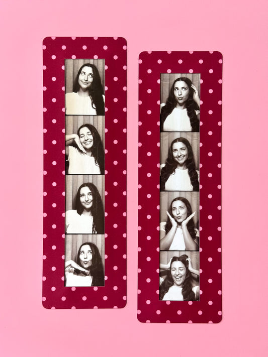 "CHERRY POLKA DOT" VINTAGE PHOTOBOOTH FRAME MAGNET