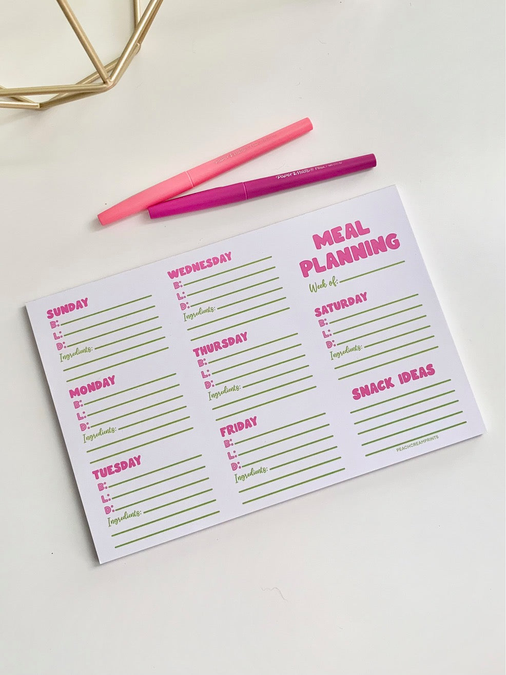 MEAL PLANNER NOTEPAD