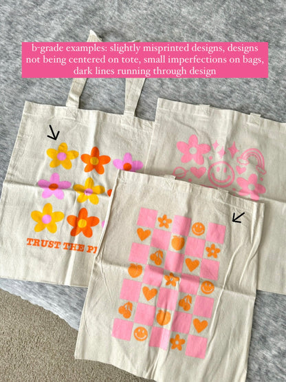 OOPSIE PINK DOODLES TOTE BAG