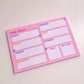 OOPSIE PINK WEEKLY PLANNER NOTEPAD