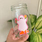 GHOSTY WITH BOOTS GLASS CUP