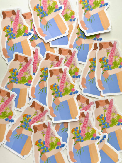 FLOWER GIRL VINYL STICKER