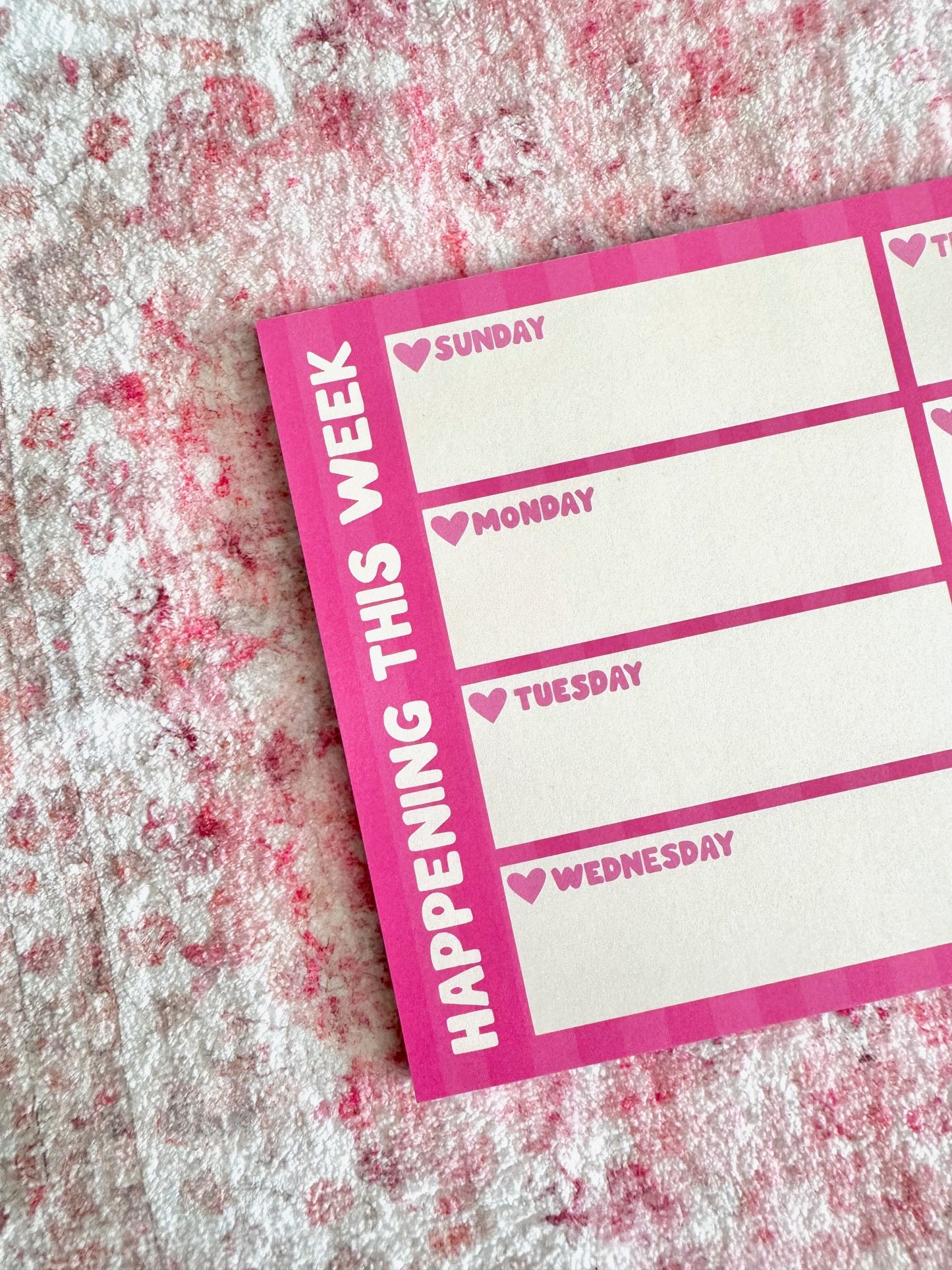 SWEETHEART WEEKLY PLANNER NOTEPAD