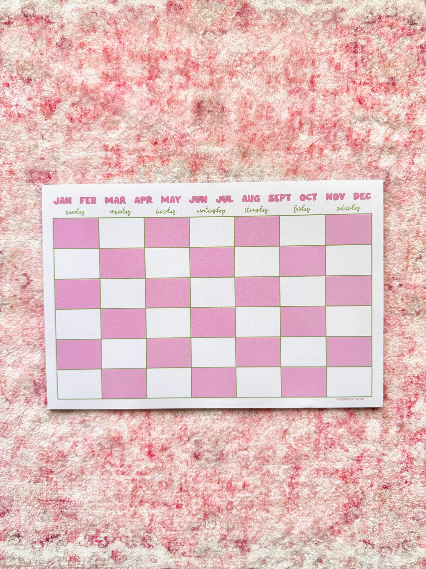 OOPSIE MONTHLY CALENDAR NOTEPAD