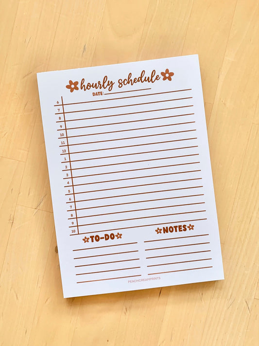 OOPSIE MOCHA HOURLY PLANNER NOTEPAD