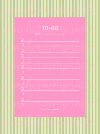 "PRETTY PINK" TO DO LIST DIGITAL NOTEPAD