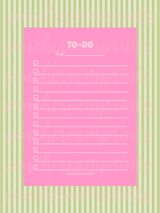 "PRETTY PINK" TO DO LIST DIGITAL NOTEPAD