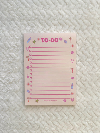 SUMMER DOODLES TO-DO LIST NOTEPAD