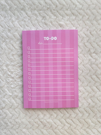 PINK STRIPES TO-DO LIST NOTEPAD