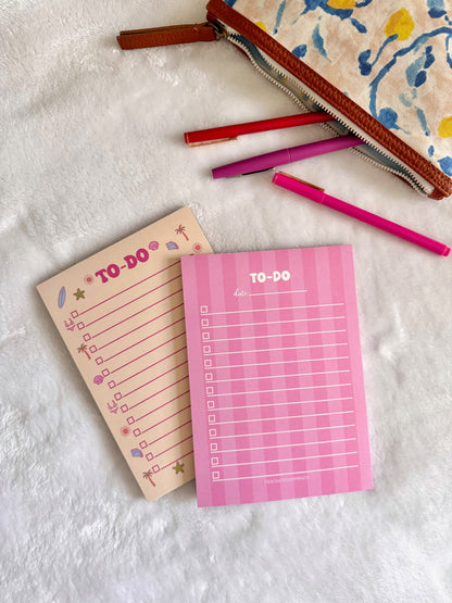 PINK STRIPES TO-DO LIST NOTEPAD