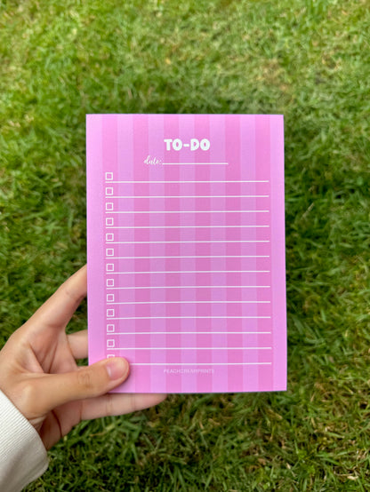 PINK STRIPES TO-DO LIST NOTEPAD