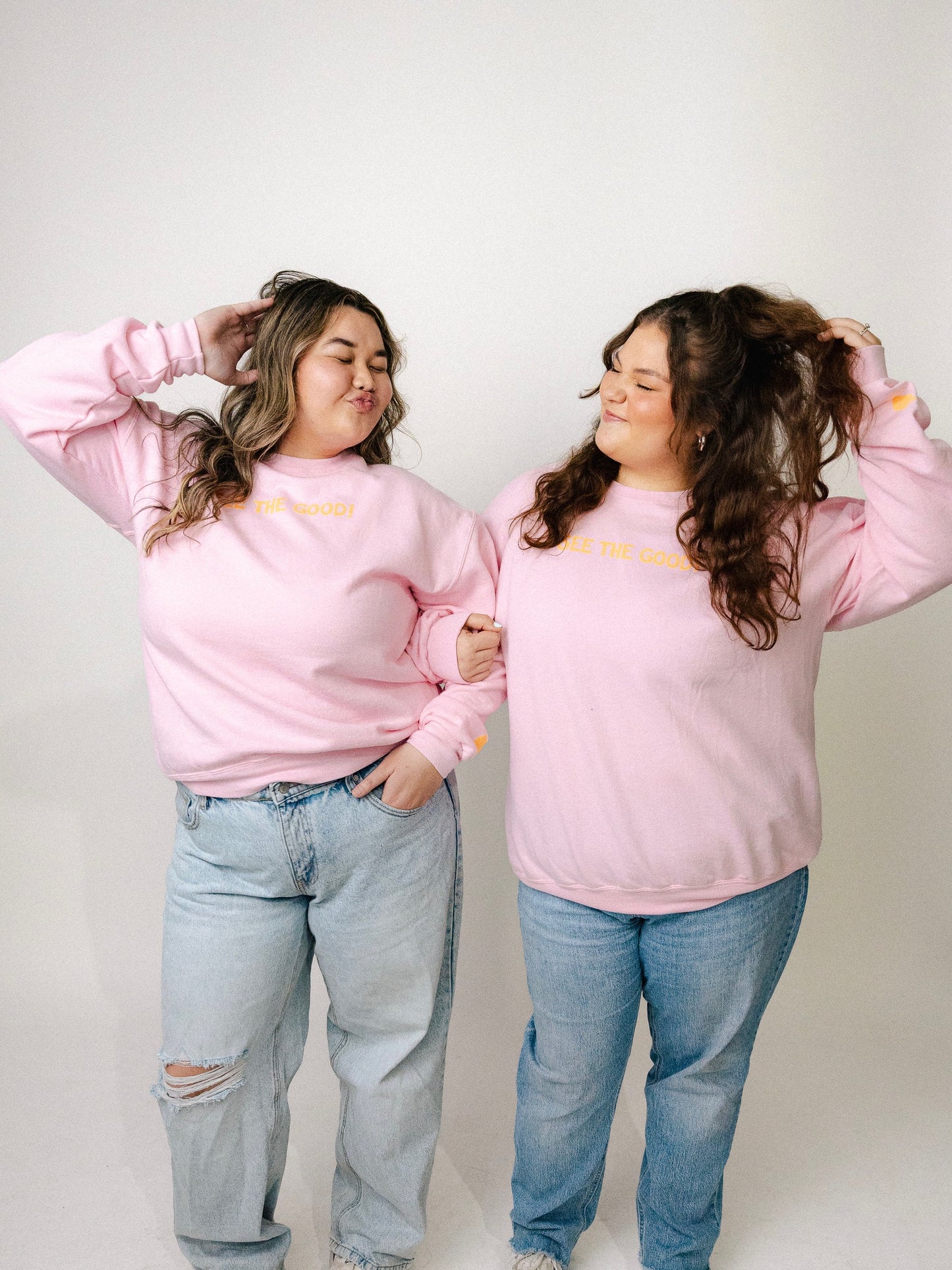 SEE THE GOOD PINK CREWNECK