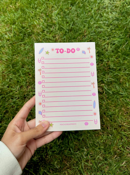 SUMMER DOODLES TO-DO LIST NOTEPAD