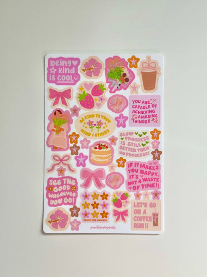 "GIRLY DOODLES" STICKER SHEET