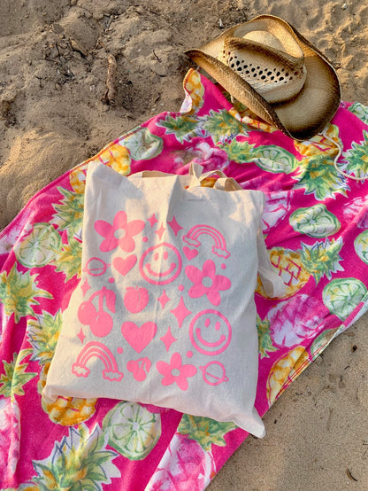 OOPSIE PINK DOODLES TOTE BAG