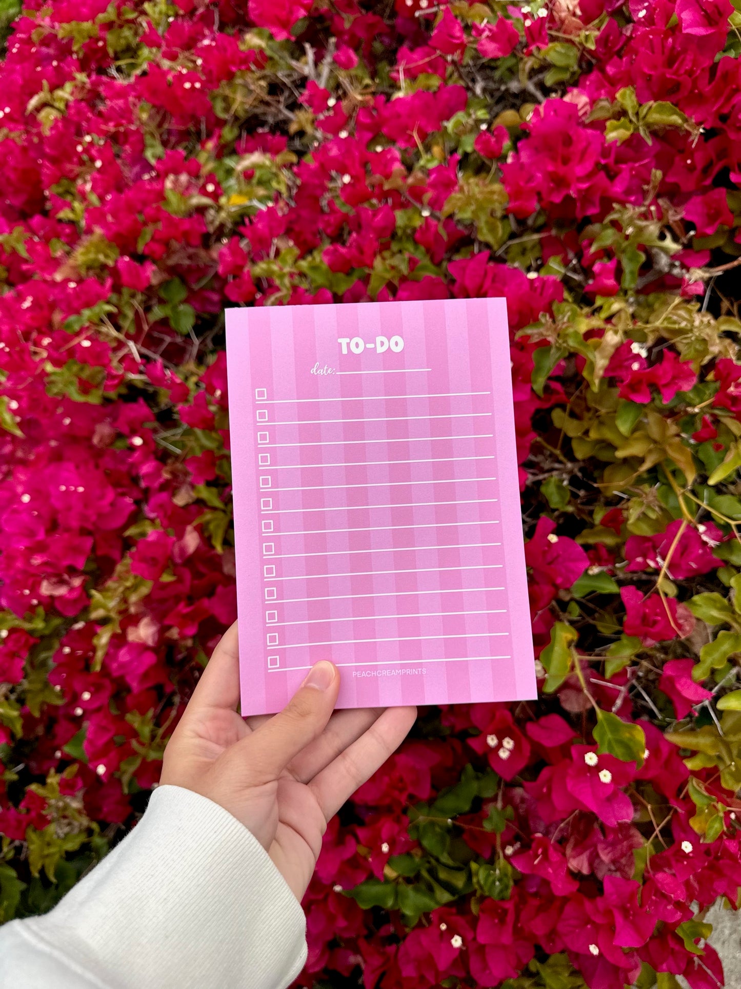 OOPSIE PINK STRIPES TO-DO LIST NOTEPAD