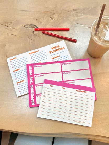 OOPSIE ORANGE POP MEAL PLANNER NOTEPAD