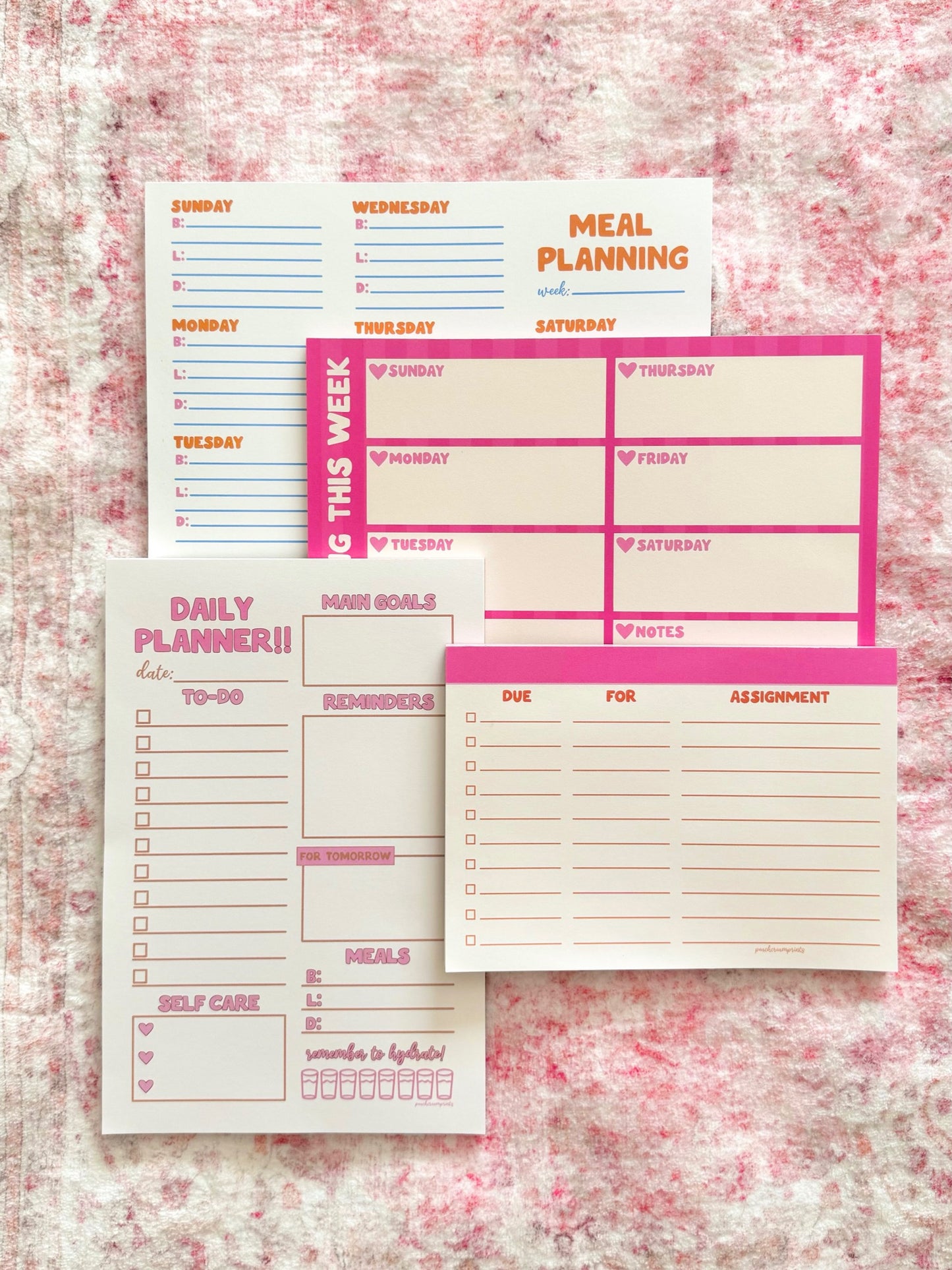 SWEETHEART WEEKLY PLANNER NOTEPAD